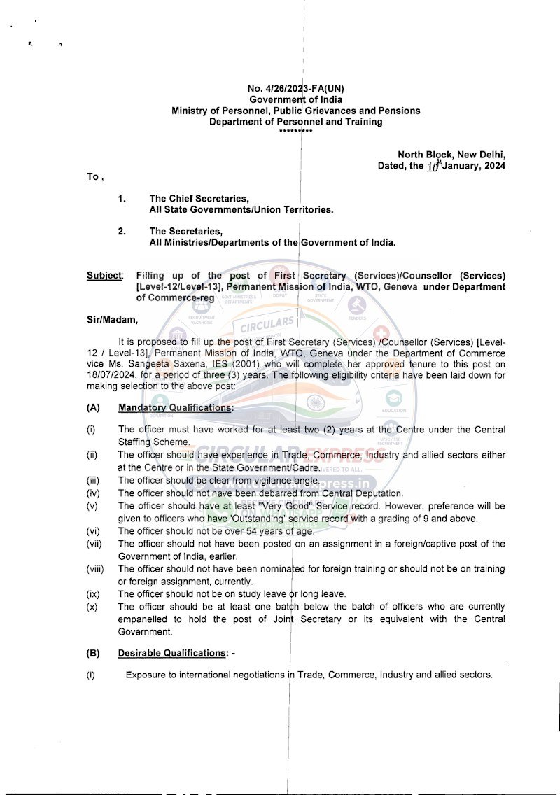 Document first page